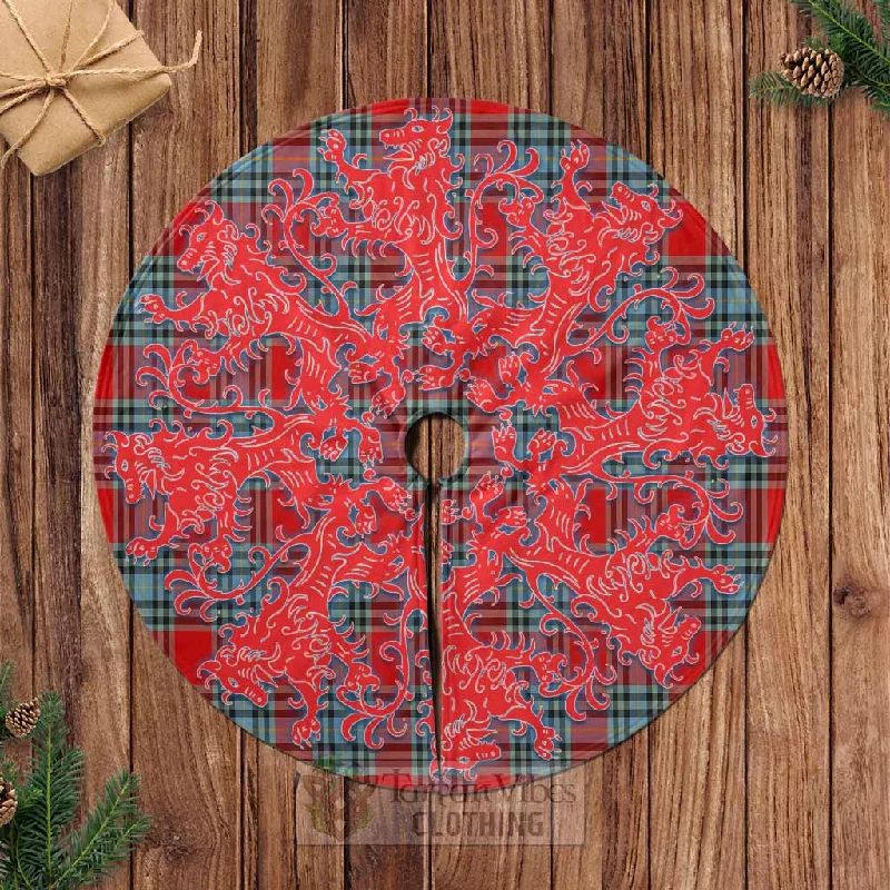 MacLeay (McLeay) Tartan Christmas Tree Skirt Lion Rampant Style velvet skirt glossy