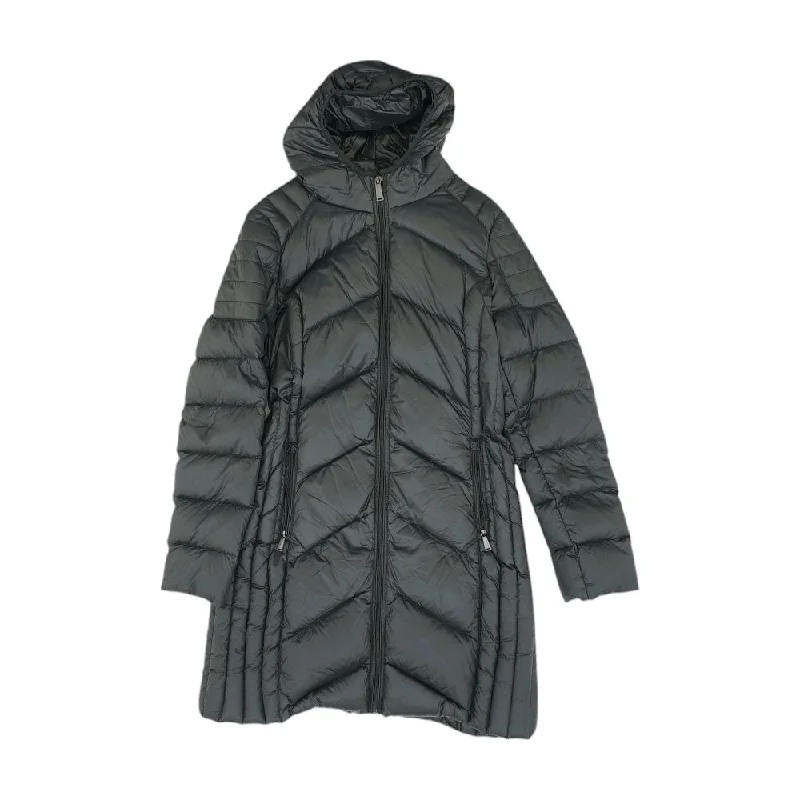 Black Solid Puffer Jacket One-Shoulder Jacket Off-the-Shoulder Jacket Asymmetrical Jacket