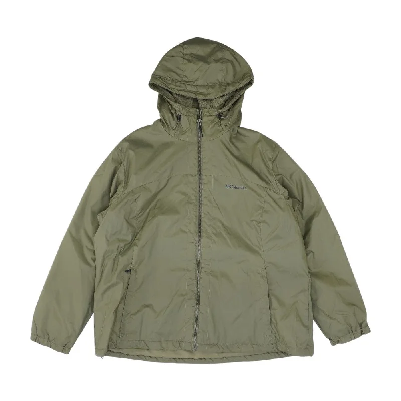 Green Solid Puffer Jacket Fleece Jacket Down Jacket Feather Jacket