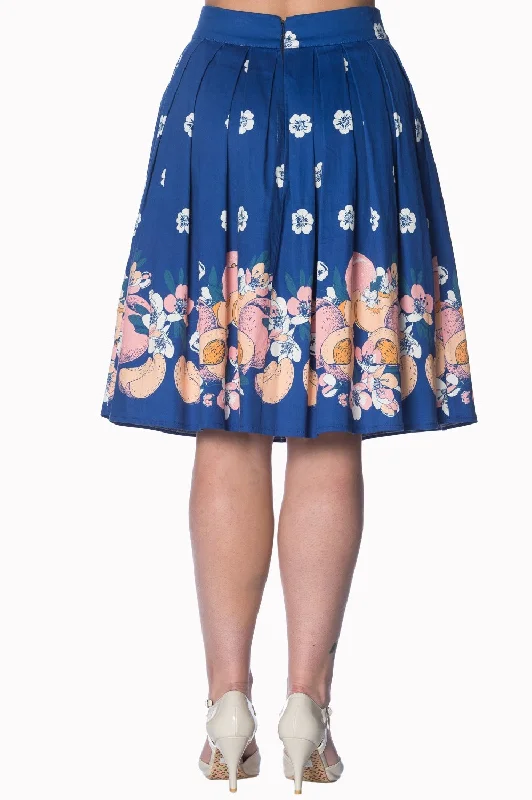 Banned Apparel - Tutti Fruity 50s Skirt denim skirt classic