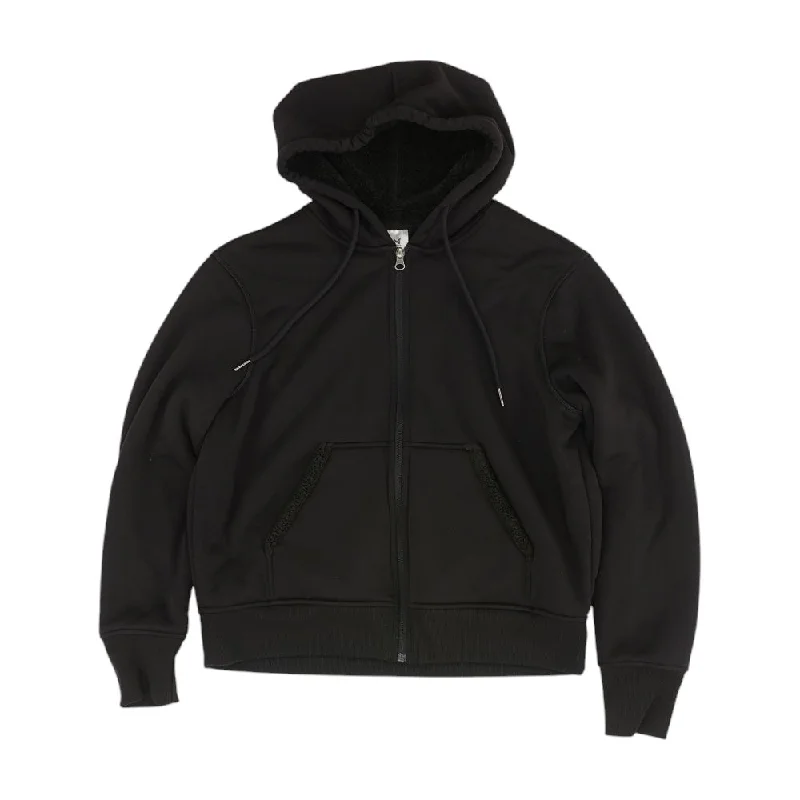 Black Solid Lightweight Jacket Boat Neck Shawl Collar Notched Collar
