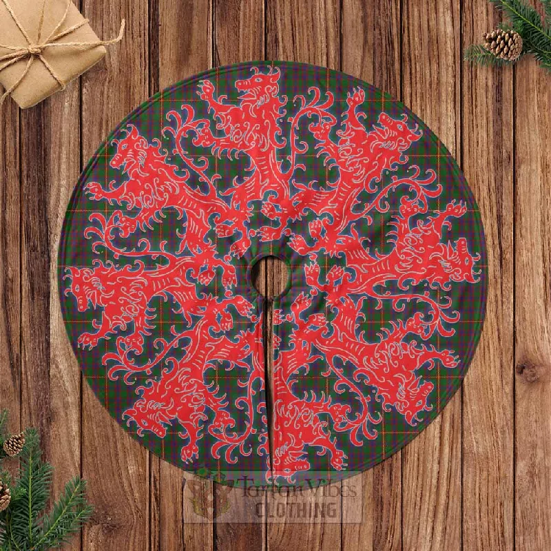 Hall Tartan Christmas Tree Skirt Lion Rampant Style a-line skirt cut