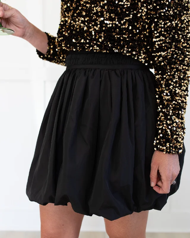 Angelina Skirt in Onyx by Hunter Bell velvet skirt plush