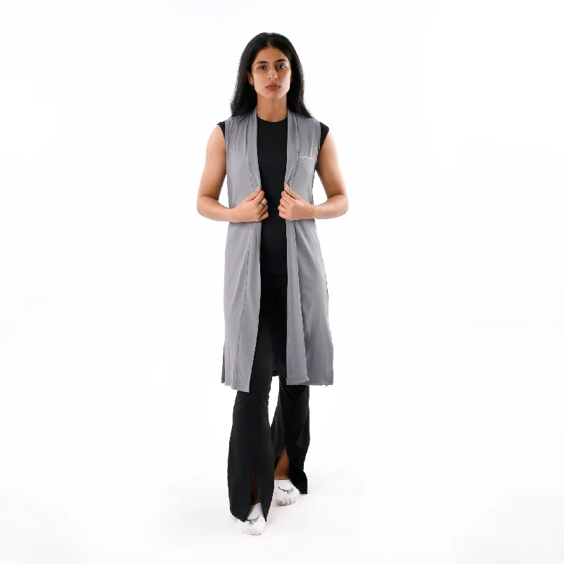 Ribbed Sleeveless Cardigan Jersey Fabric Tulle Fabric Batik Fabric