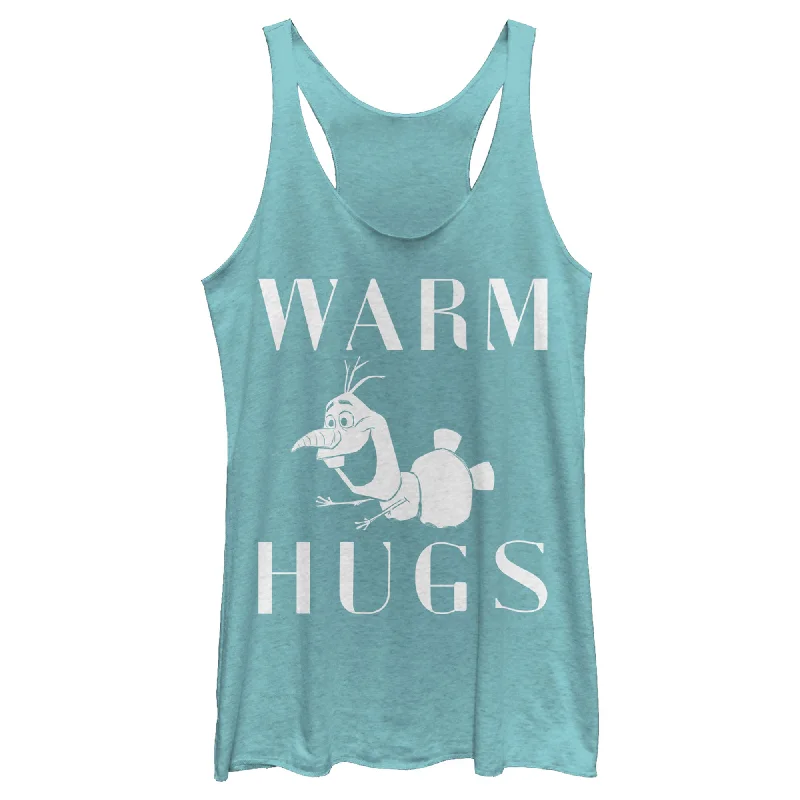 Women's Frozen 2 Olaf Warm Hugs Racerback Tank Top crew neck tank