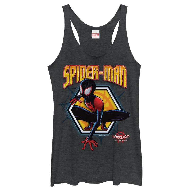 Women's Marvel Spider-Man: Into the Spider-Verse Hexagon Racerback Tank Top lace tank top