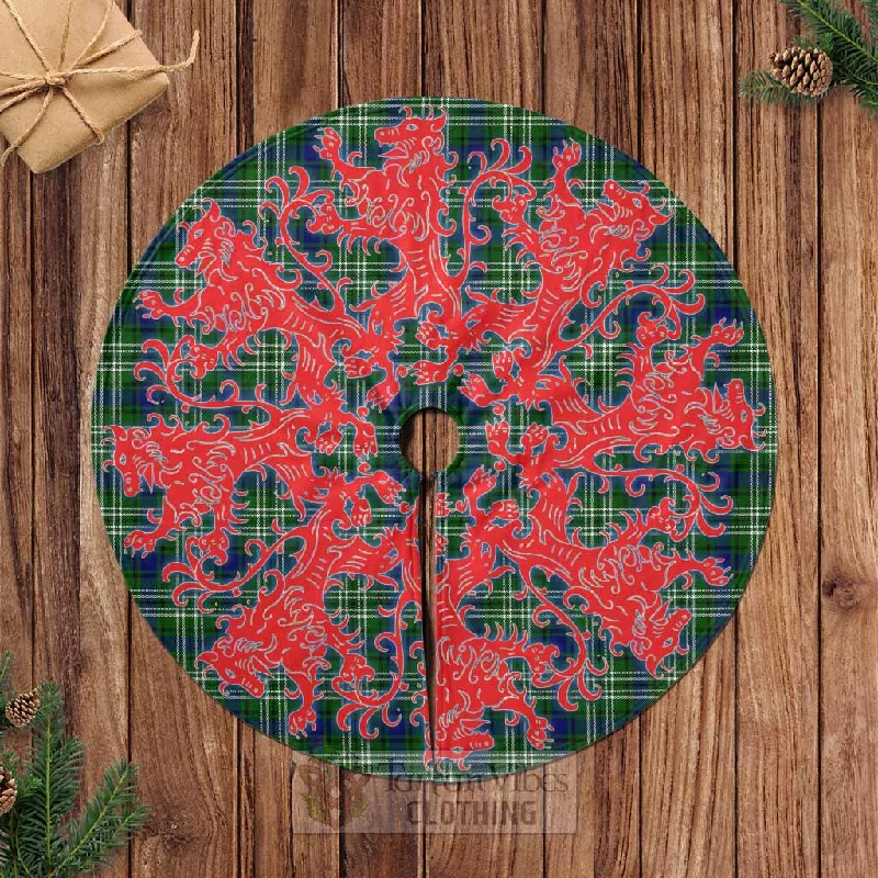 Haliburton Tartan Christmas Tree Skirt Lion Rampant Style denim skirt durable