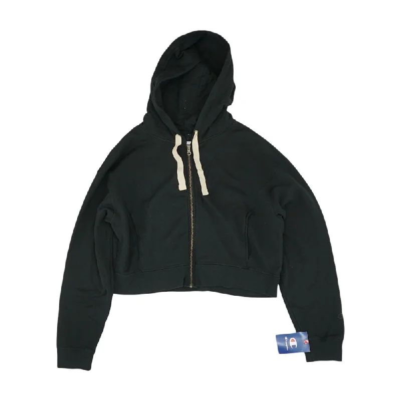 Black Solid Lightweight Jacket Stand-Up Collar Roll-Neck Collar Turtle Neck