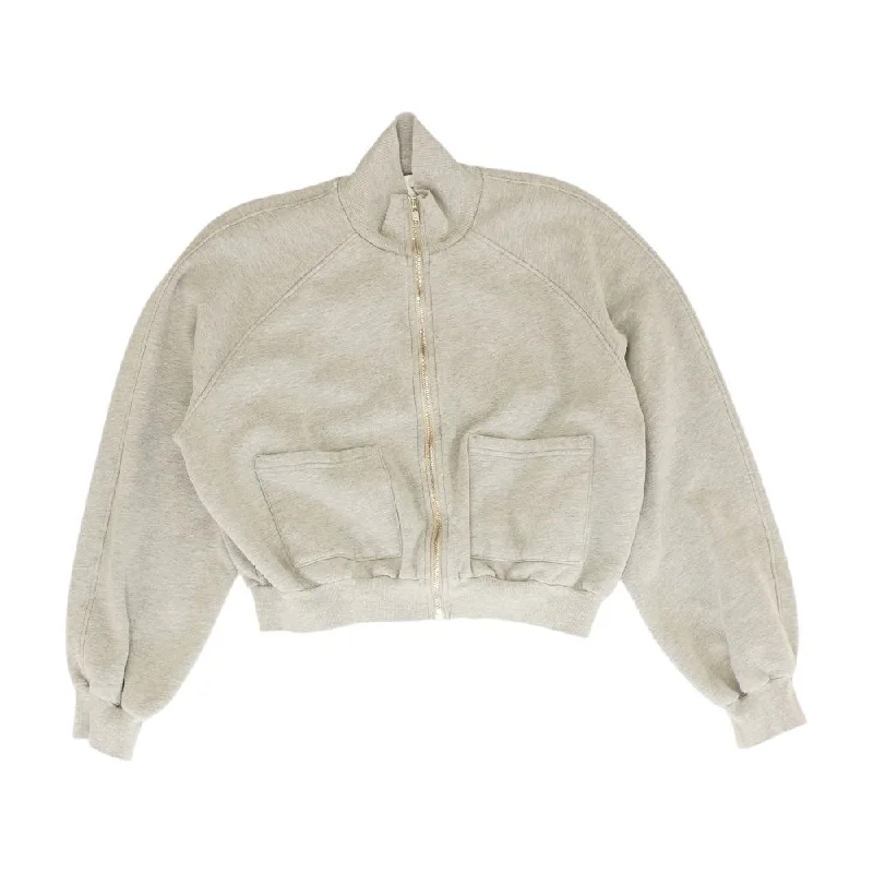 Gray Solid Jacket Denim Fabric Leather Fabric Suede Fabric