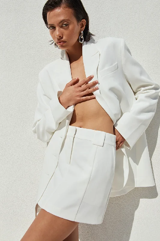 ELECTRA MINI SKIRT - CREAM modal blend skirt