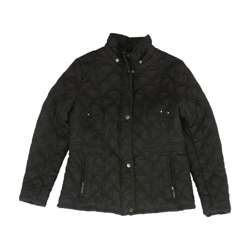Black Solid Puffer Jacket Denim Jacket Leather Jacket Suede Jacket