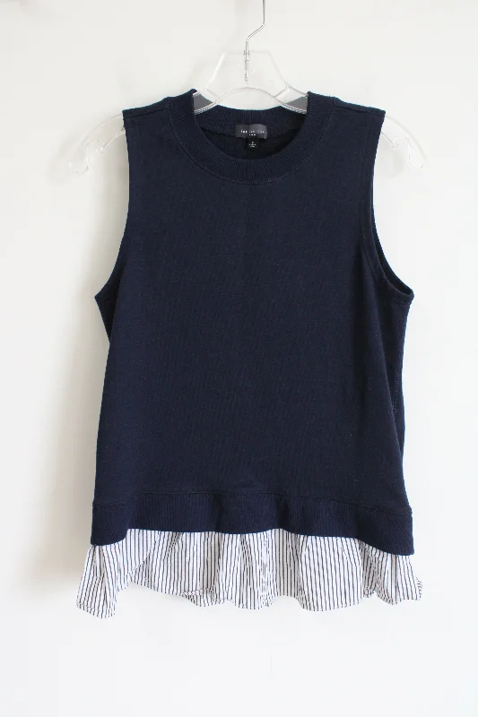 The Limited Blue Ruffle Tank Top | S chic tank top
