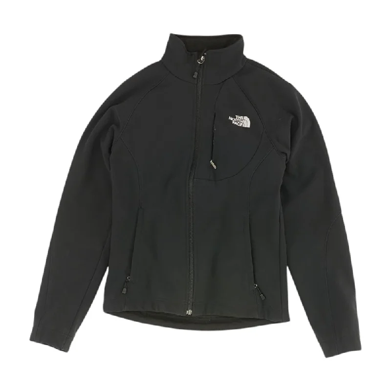 Black Solid Ski Jacket Satin Jacket Silk Jacket Chiffon Jacket