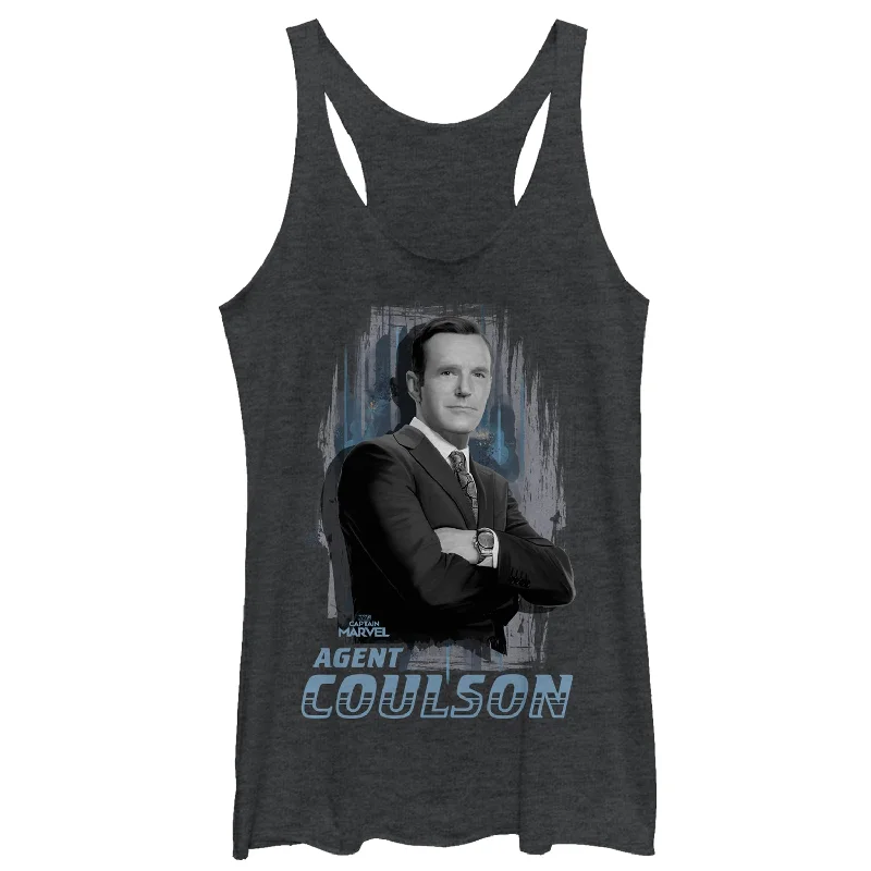 Women's Marvel Captain Marvel Agent Coulson Racerback Tank Top modal blend tank