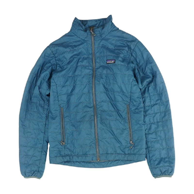 Blue Solid Ski Jacket Wool Jacket Cashmere Jacket Tweed Jacket