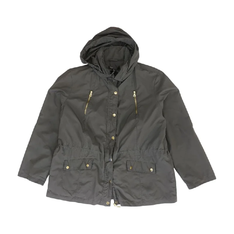 Gray Solid Rain Jacket Wool Jacket Cashmere Jacket Tweed Jacket