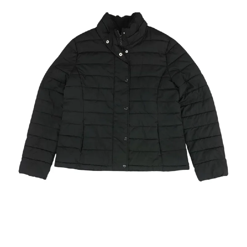 Black Solid Puffer Jacket Herringbone Jacket Checkered Jacket Solid Jacket