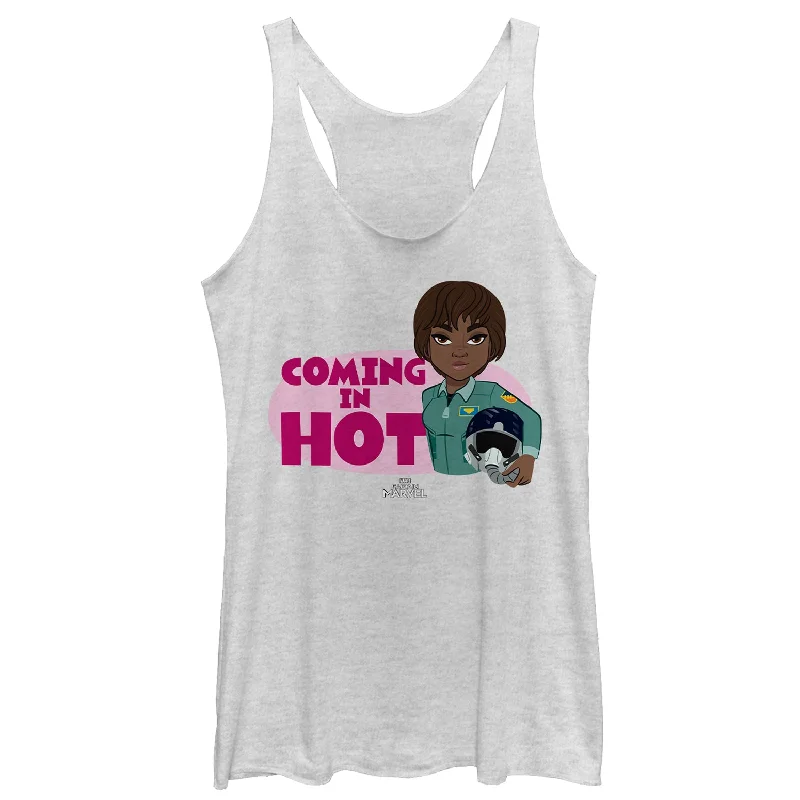 Women's Marvel Captain Marvel Photon Quote Racerback Tank Top low neck tank