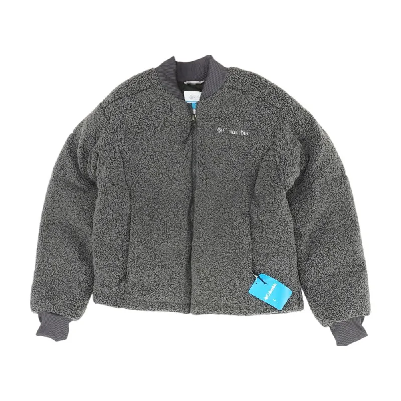 Gray Solid Ski Jacket Anorak Shell Jacket Lightweight Jacket