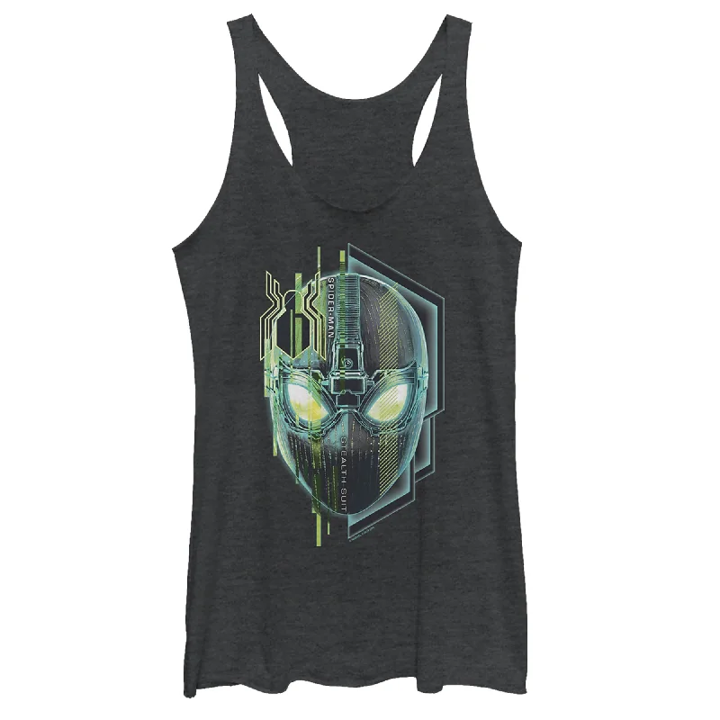 Women's Marvel Spider-Man: Far From Home Techy Mask Racerback Tank Top lime green tank