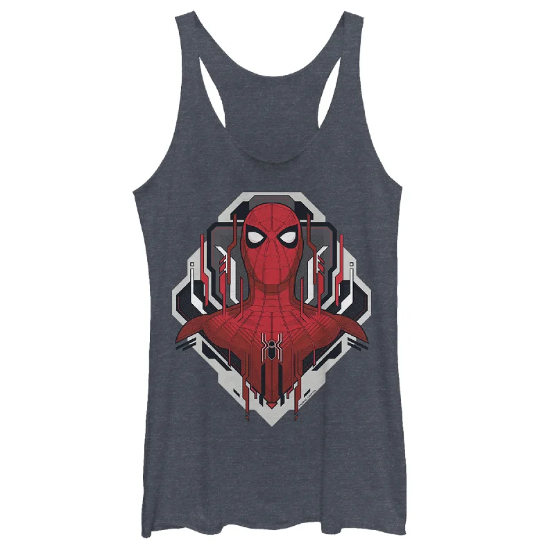 Women's Marvel Spider-Man: Far From Home Tech Emblem Racerback Tank Top v-neck tank top