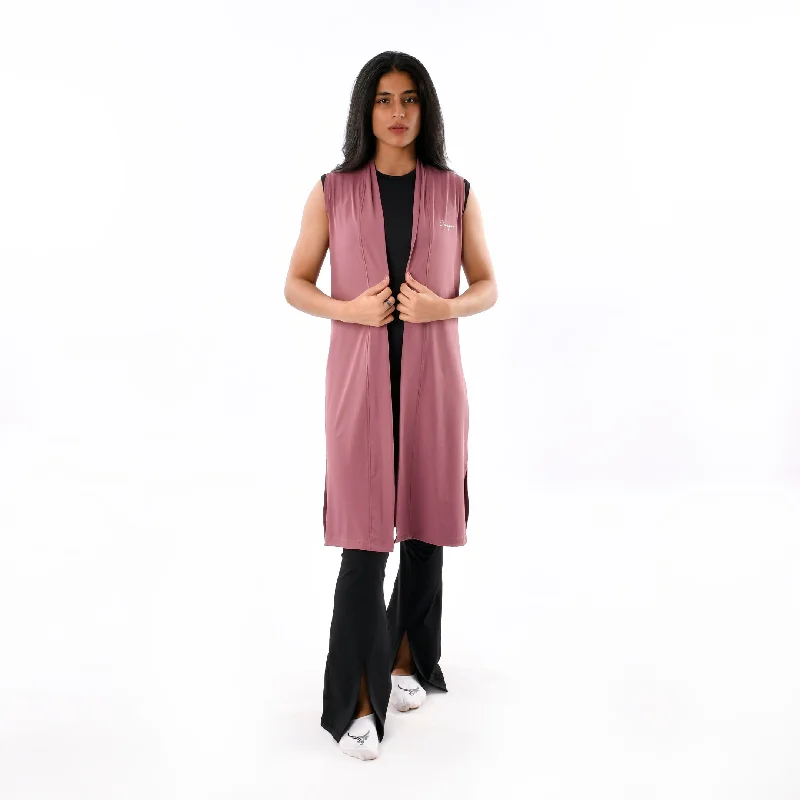 Ribbed Sleeveless Cardigan Mesh Fabric Canvas Fabric Denim Fabric