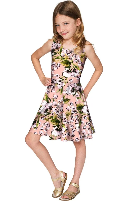 Ooh Darling Mia Floral Skater Party Dress - Girls Tunics Vintage classic
