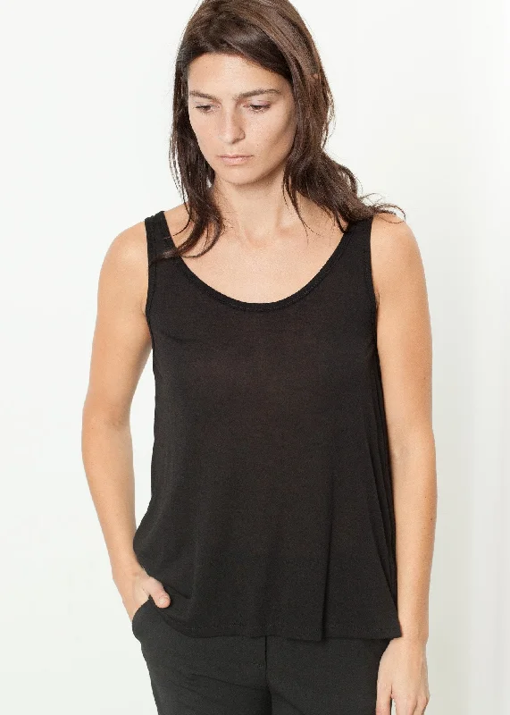 Brandy Tank in Black metallic tank top