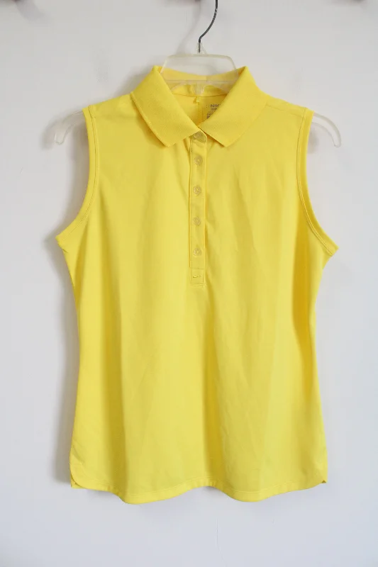 Nike Golf Dri-Fit Sleeveless Yellow Tank | M vibrant tank top