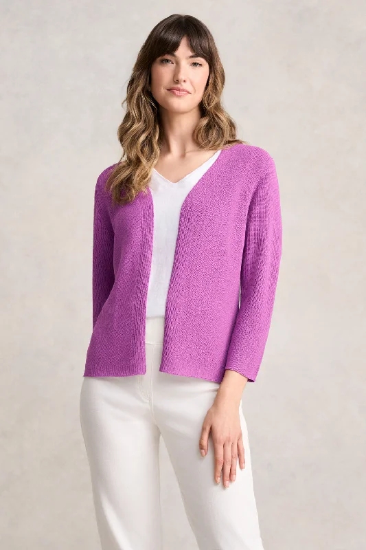 Knitted 3/4 Sleeve Cardigan - First Bloom Anti-Pilling Anti-Shrink Durable