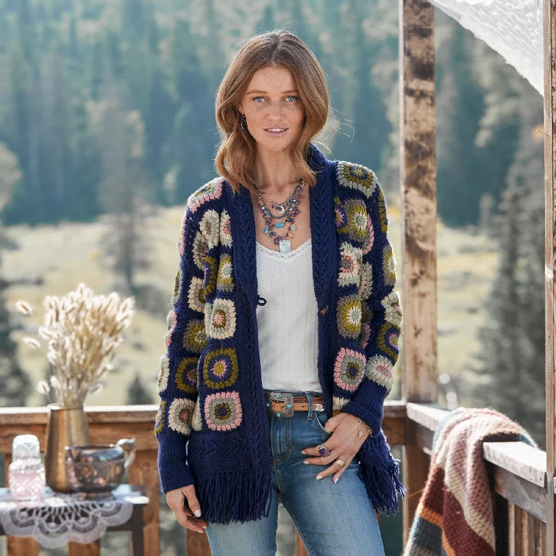 Fran Crocheted Cardigan Fitted Slim Tailored