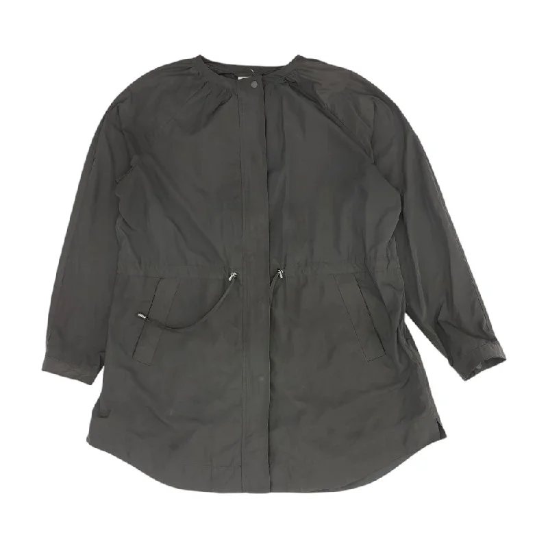 Gray Solid Active Jacket Fitted Jacket Loose Jacket Oversized Jacket