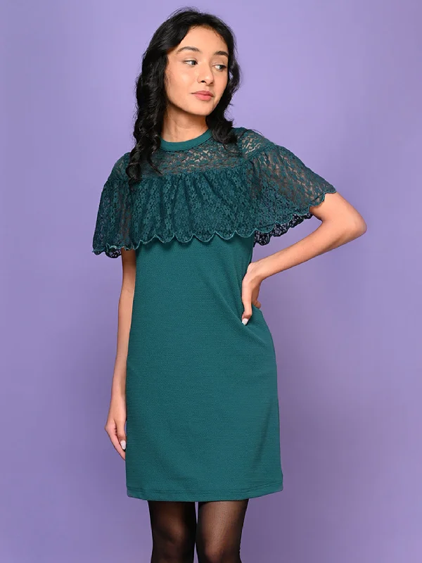 Stylish Net Designed Bodycon Party Dress empire Waist empire