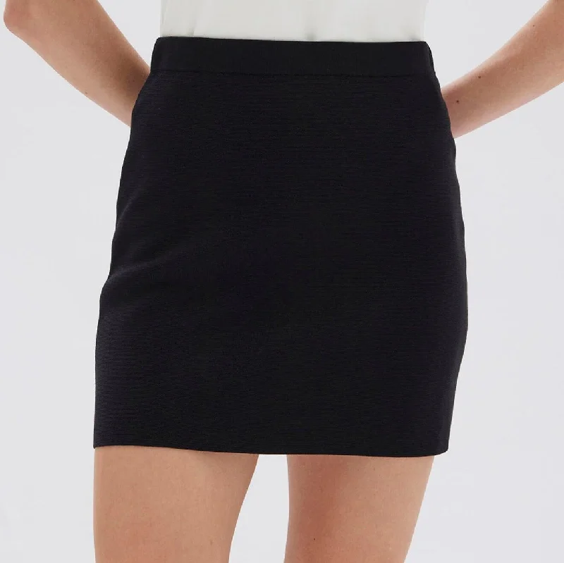 Assembly Label Clover Milano Knit Mini Skirt - Black mini skirt trendy