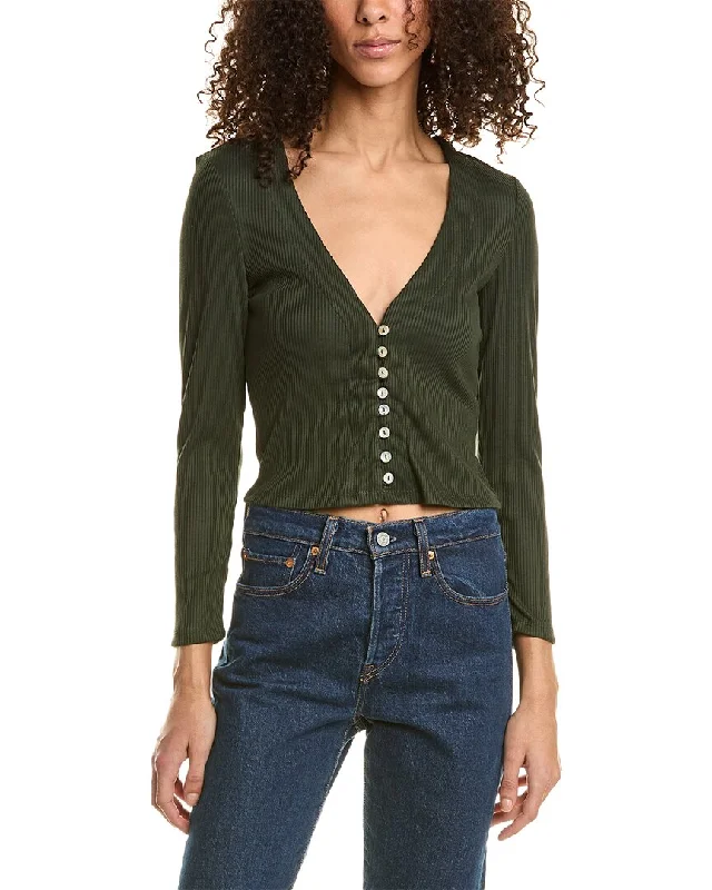 Dress Forum Rib Cardigan Solid Color Striped Floral Print