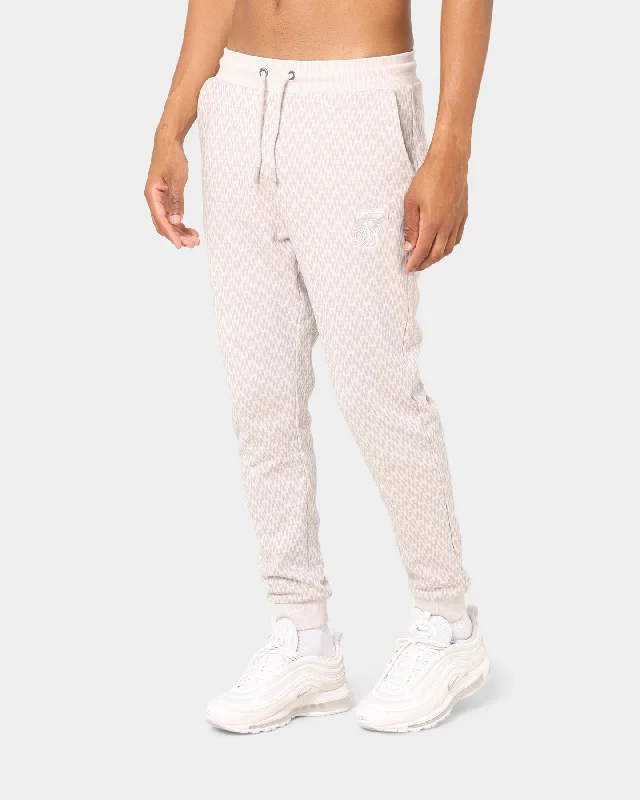 Sik Silk Messi x SikSilk Monogram Cuff Track Pants Grey Stylish Casual Pants