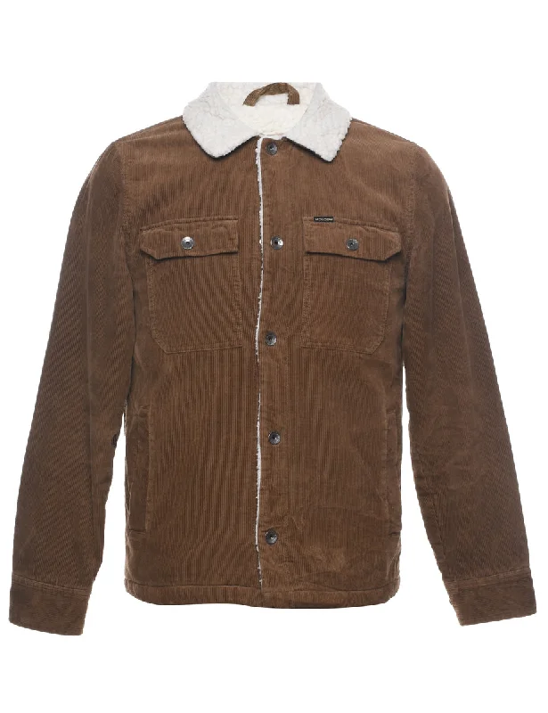 Brown Corduroy Jacket - S Herringbone Jacket Houndstooth Jacket Plaid Jacket