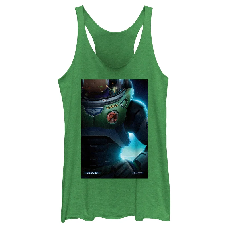 Women's Lightyear Spacesuit Poster Racerback Tank Top silver tank top