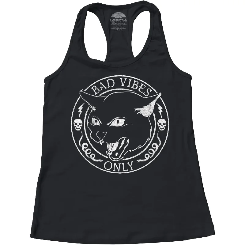 Women's Bad Vibes Only Racerback Tank Top soft tank top