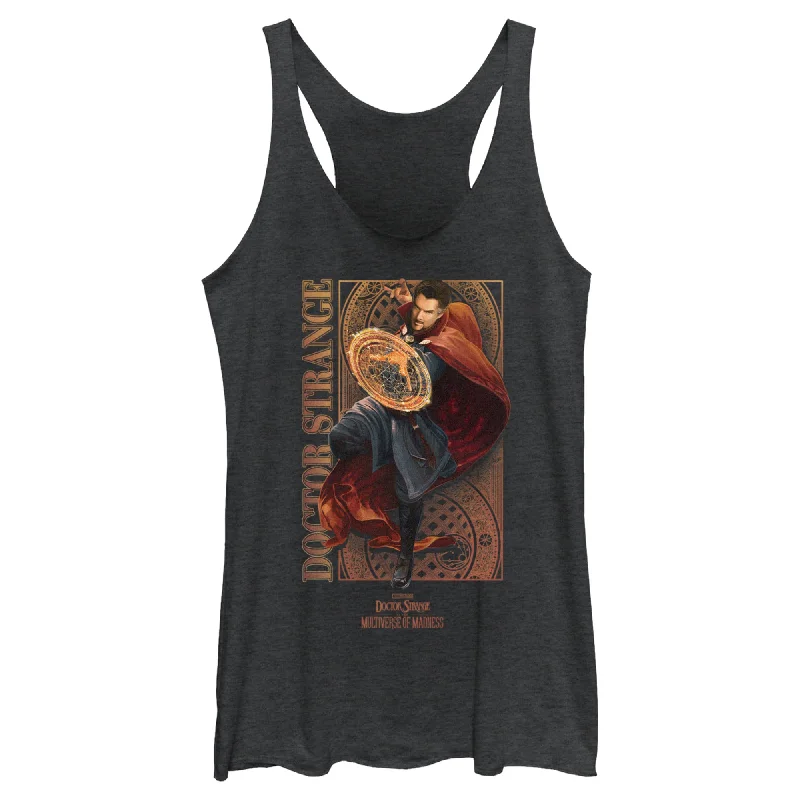 Women's Marvel Doctor Strange in the Multiverse of Madness Magic Doctor Racerback Tank Top lime green tank