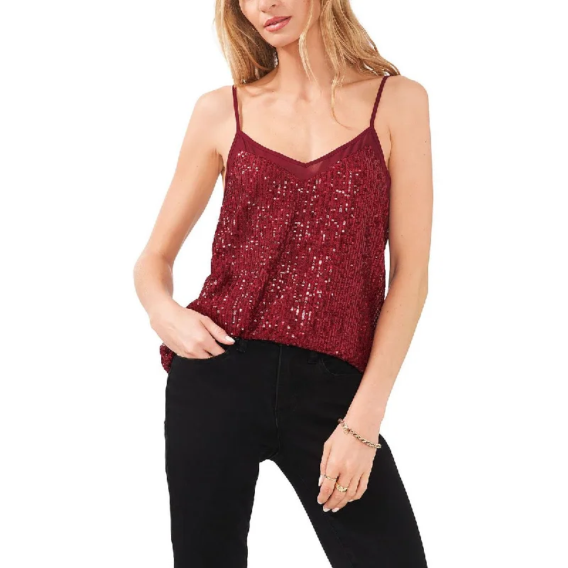 1.State Womens V-Neck Sequined Tank Top flexible tank top