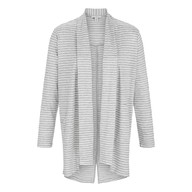 Tribal Women's Striped Cardigan Mesh Blend Leather Blend Suede Blend