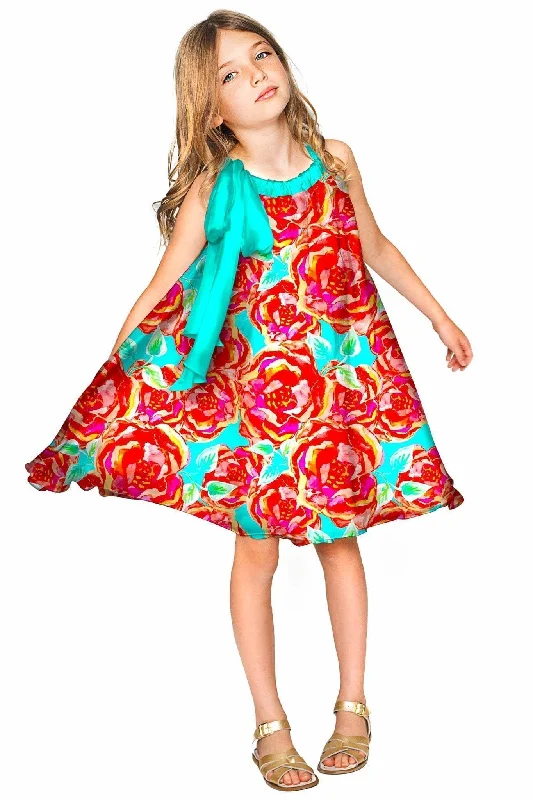 Oh So Sassy Melody Chiffon Halter Party Dress - Girls Tunics Spring floral