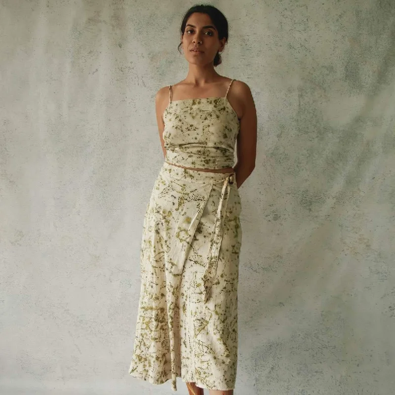 Bits Of Green | Buckle-Me-Up Skirt patchwork skirt art