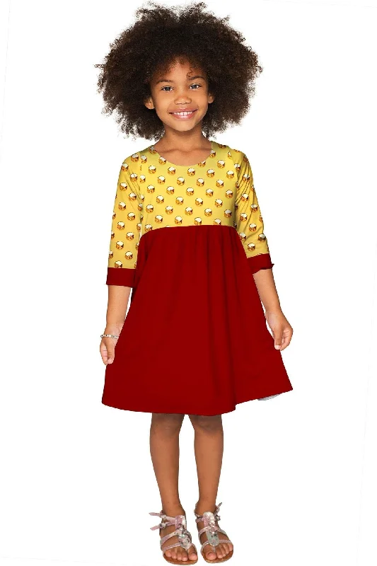 Go For Gold Gloria Empire Waist Party Dress - Girls Tunics Fall fleece