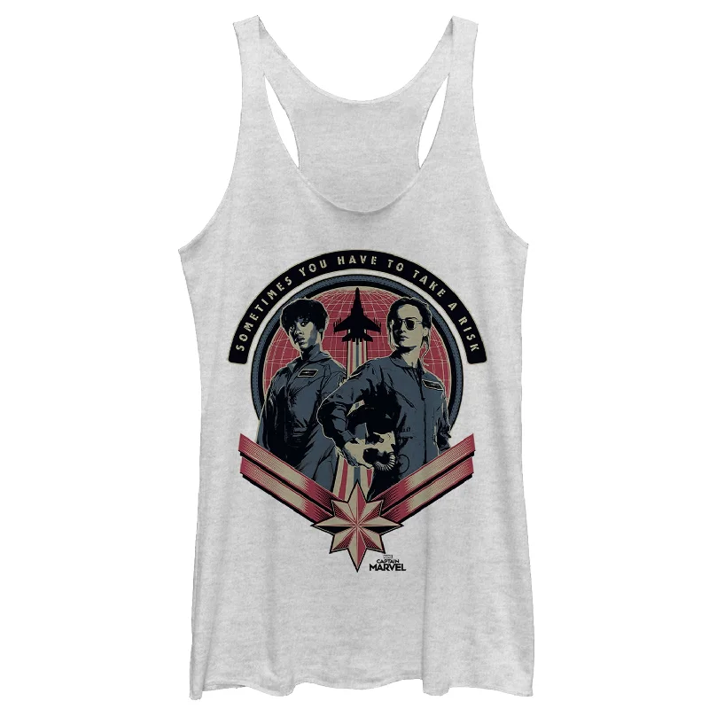 Women's Marvel Captain Marvel Flight Partners Racerback Tank Top breathable tank top