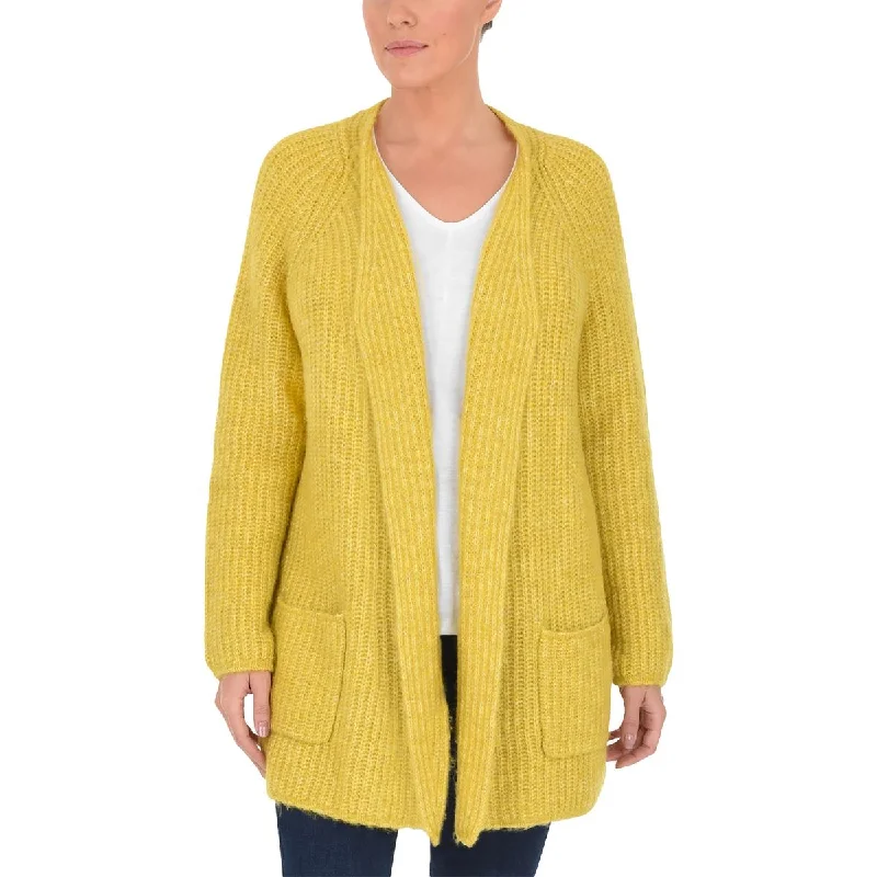 Live Unlimited London Womens Plus Knit Long Sleeves Cardigan Sweater Fleece Cardigan Nylon Polyester