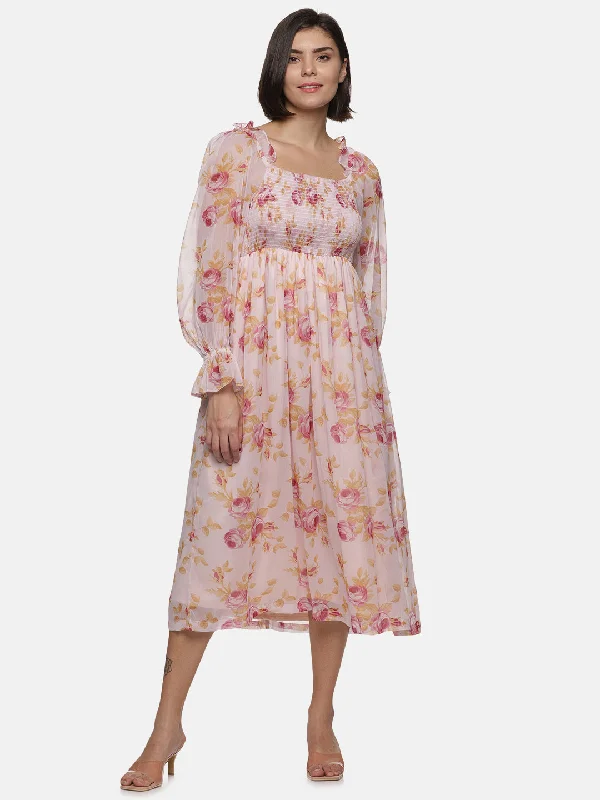 IS.U Floral mini skirt linen skirt light