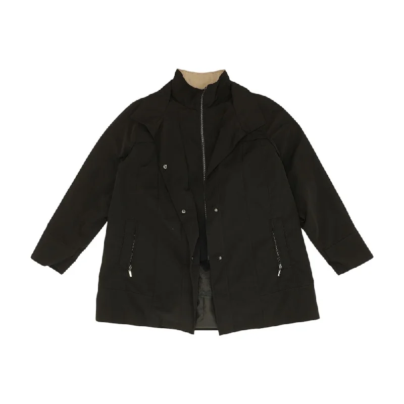 Black Solid Jacket Jacket Blazer Coat