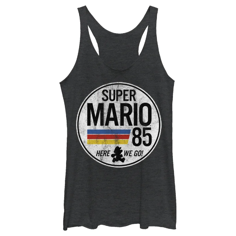 Women's Nintendo Super Mario Retro Rainbow Ring Racerback Tank Top stretchy tank top